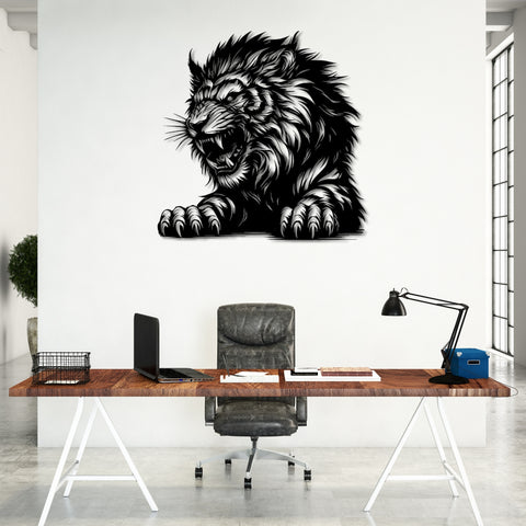 Ferocious Tiger Metal Wall Art