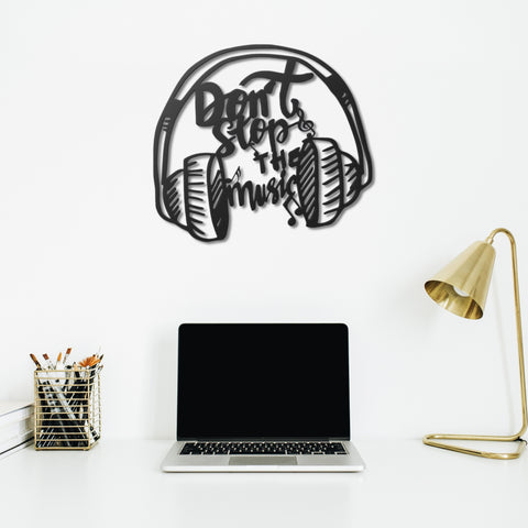 Music Headphone Metal Wall Art