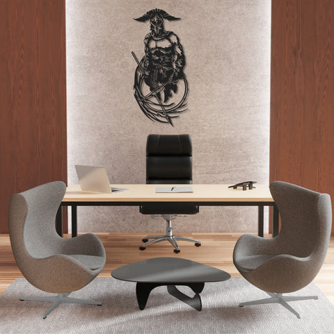 Spartan Warrior Metal Wall Art