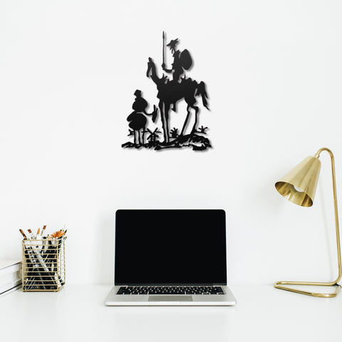 Don Quixote and Sancho Panza Metal Wall Art Decor