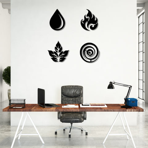 Four Elements Metal Wall Art