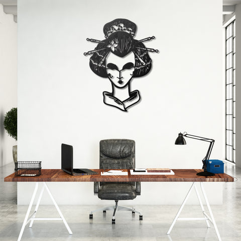 Geisha Metal Wall Art