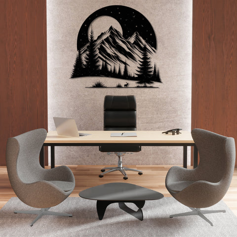 Mountain Nature View Metal Wall Art