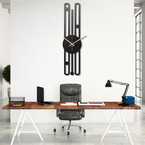Modern Design Long Metal Wall Clock