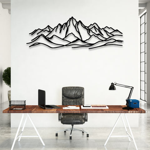 Minimalist Mountain Metal Wall Art