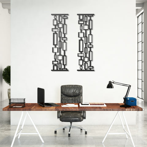 Mid Century Modern Metal Wall Art Decor