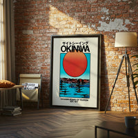 Okinawa Nostalgic Travel Print Wall Print – Retro Japan Print for Home Decor