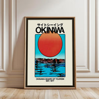 Okinawa Nostalgic Travel Print Wall Print – Retro Japan Print for Home Decor