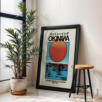 Okinawa Nostalgic Travel Print Wall Print – Retro Japan Print for Home Decor