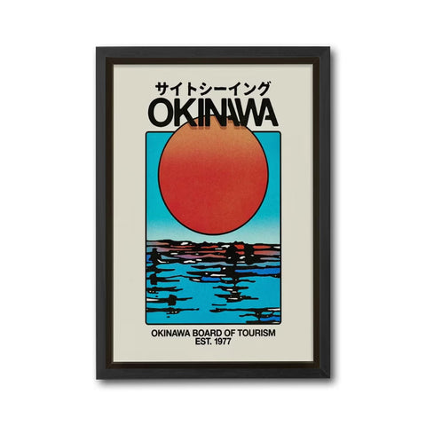 Okinawa Nostalgic Travel Print Wall Print – Retro Japan Print for Home Decor