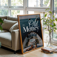 Old Money Quote Wall Décor – Luxury Yacht Aesthetic Wall Poster, Framed Sleek Home Wall Art