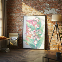 ONEDAYFOUR Cute Floral Aesthetic Wall Décor Wall Poster