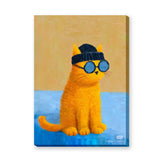 Orange Cat Kids Pop Art Wall Art – Sunglasses and Beanie