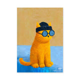 Orange Cat Kids Pop Art Wall Art – Sunglasses and Beanie
