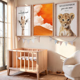 Orange Desert Dune Modern Wall Art – Lone Figure Beneath Dramatic Clouds