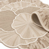 Organic Forms Modern Area Rug – Beige – texture close-up