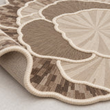 Organic Forms Modern Area Rug – Brown – texture close-up