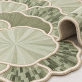Organic Forms Modern Area Rug – Green – texture close-up