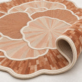 Organic Forms Modern Area Rug – Orange – texture close-up