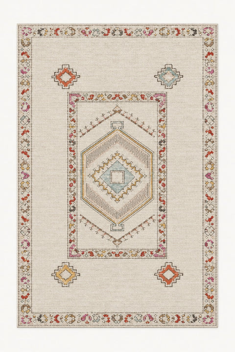Oriens Ethnic Area Rug – Cream