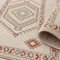 Oriens Ethnic Area Rug – Cream – texture close-up