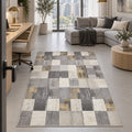 Oriens Ethnic Area Rug – Gray in a office