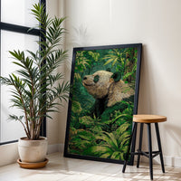Panda in Jungle Aesthetic Home Art Wall Poster Print