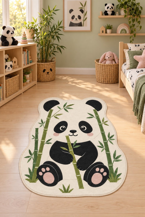 Panda Kids Area Rug in a nursery