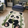 Panda Kids Area Rug in a bedroom