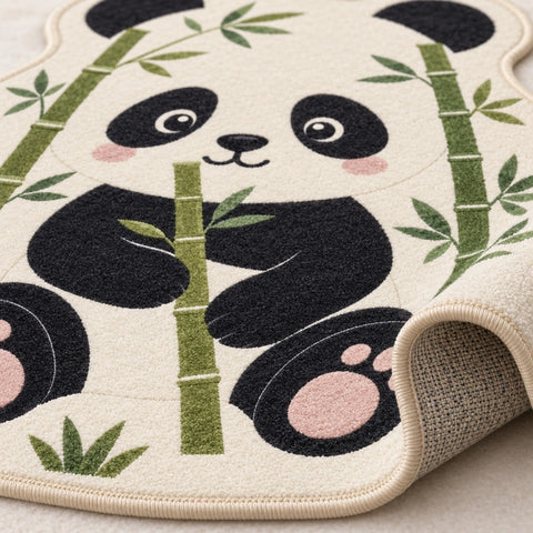 Panda Kids Area Rug – texture close-up