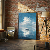 Paper Boat Ocean Aesthetic Wall Décor Print