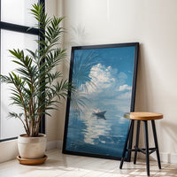 Paper Boat Ocean Aesthetic Wall Décor Print