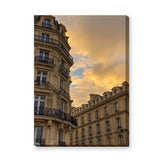 Paris Architecture Traditional Wall Art – Golden Sunset Facades