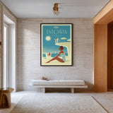 Pärnu Estonia Vintage Wall Art – Retro Seaside Pool Travel Print