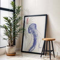 杰妮希斯 – Pastel Jellyfish Simple Wall Print, Soft Lighting Medusa Wall Poster