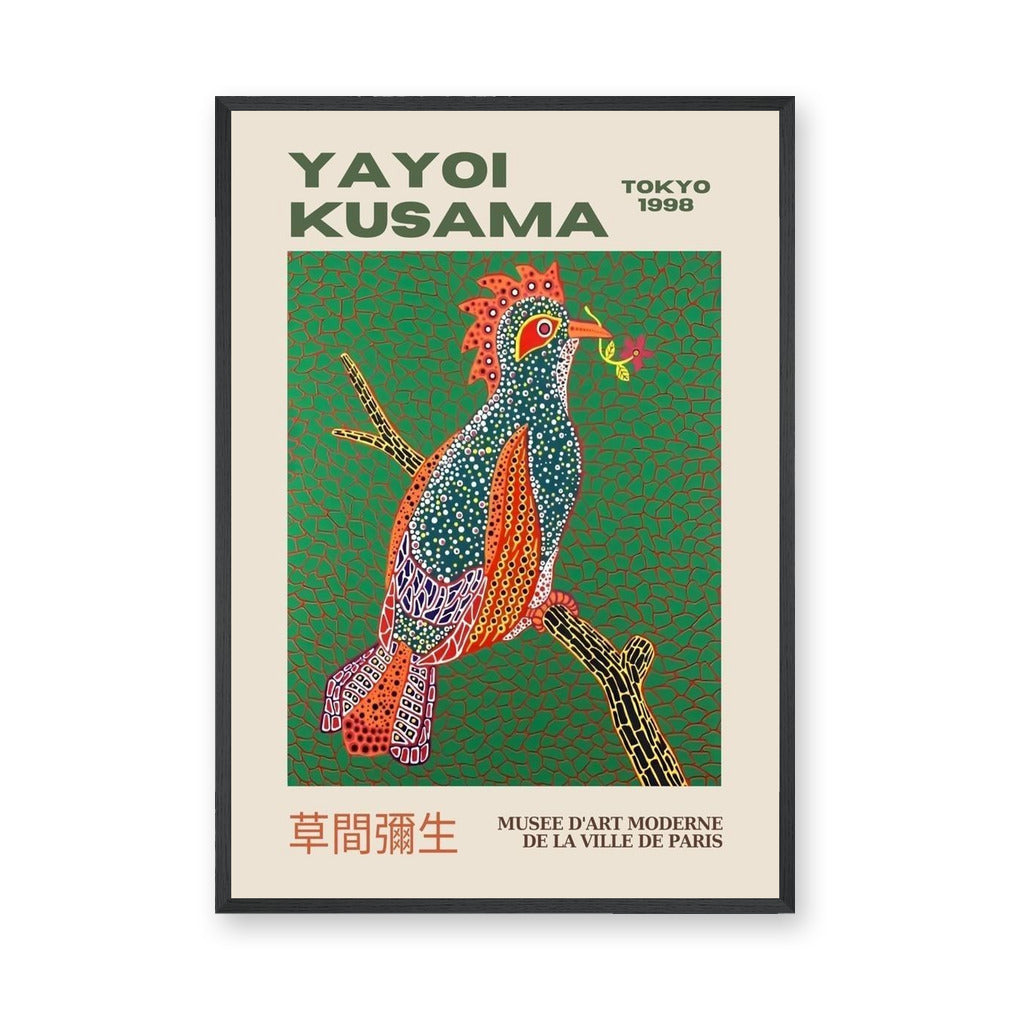 Patterned Bird Pop Art Wall Art – Kusama Tokyo 1998 Print