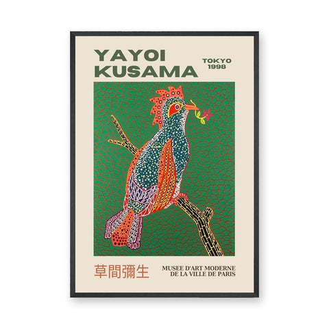 Patterned Bird Pop Art Wall Art – Kusama Tokyo 1998 Print