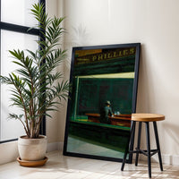 PHILLIES Nostalgic Diner Night Scene Wall Print Wall Poster