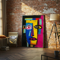 Phillip Barlow Expressive Colorful Face Pop Art Wall Poster Wall Décor