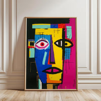 Phillip Barlow Expressive Colorful Face Pop Art Wall Poster Wall Décor