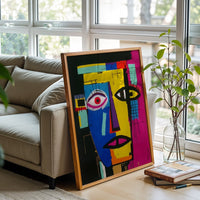 Phillip Barlow Expressive Colorful Face Pop Art Wall Poster Wall Décor
