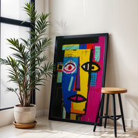 Phillip Barlow Expressive Colorful Face Pop Art Wall Poster Wall Décor