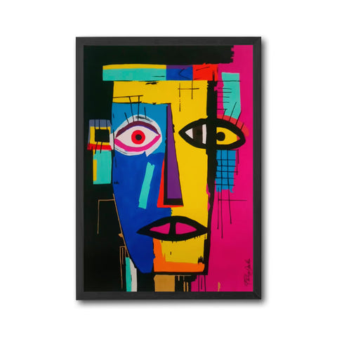 Phillip Barlow Expressive Colorful Face Pop Art Wall Poster Wall Décor