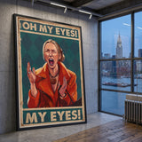 Phoebe My Eyes Retro Pop-Art Typography Wall Art – Shouting Quote Portrait