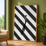 Photography Minimalist Wall Art – Black White Crosswalk Portrait