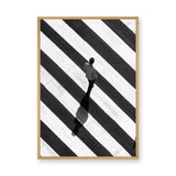 Photography Minimalist Wall Art – Black White Crosswalk Portrait