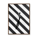 Photography Minimalist Wall Art – Black White Crosswalk Portrait