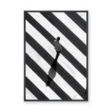 Photography Minimalist Wall Art – Black White Crosswalk Portrait