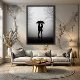 Photography Modern Minimalist Wall Art – Romantic Umbrella Couple Print