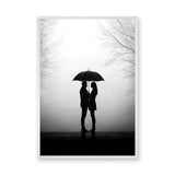 Photography Modern Minimalist Wall Art – Romantic Umbrella Couple Print